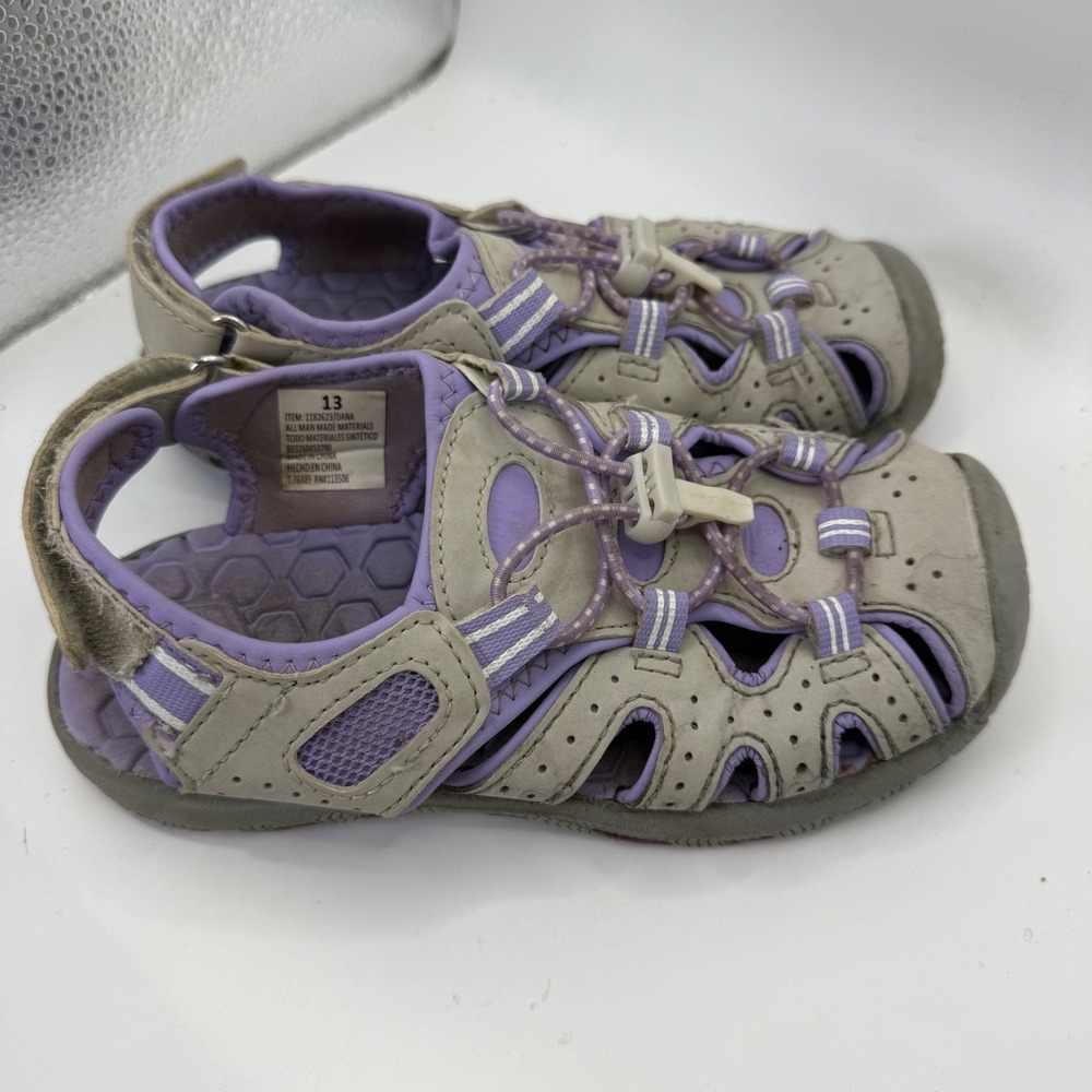 Khombu Sport Sandals Water Shoes Hiking Active Play Gray Purple Size 13
